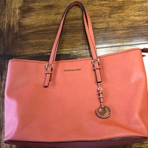 Orange Michael Kors tote